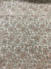 Loriel Block Print Handloom Linen Fabric